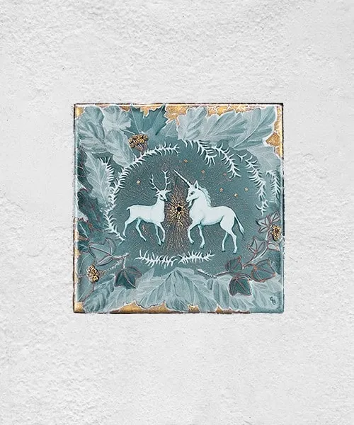 Body-Soul-Spirit — Pre-enameled steel, 102 x 102 mm