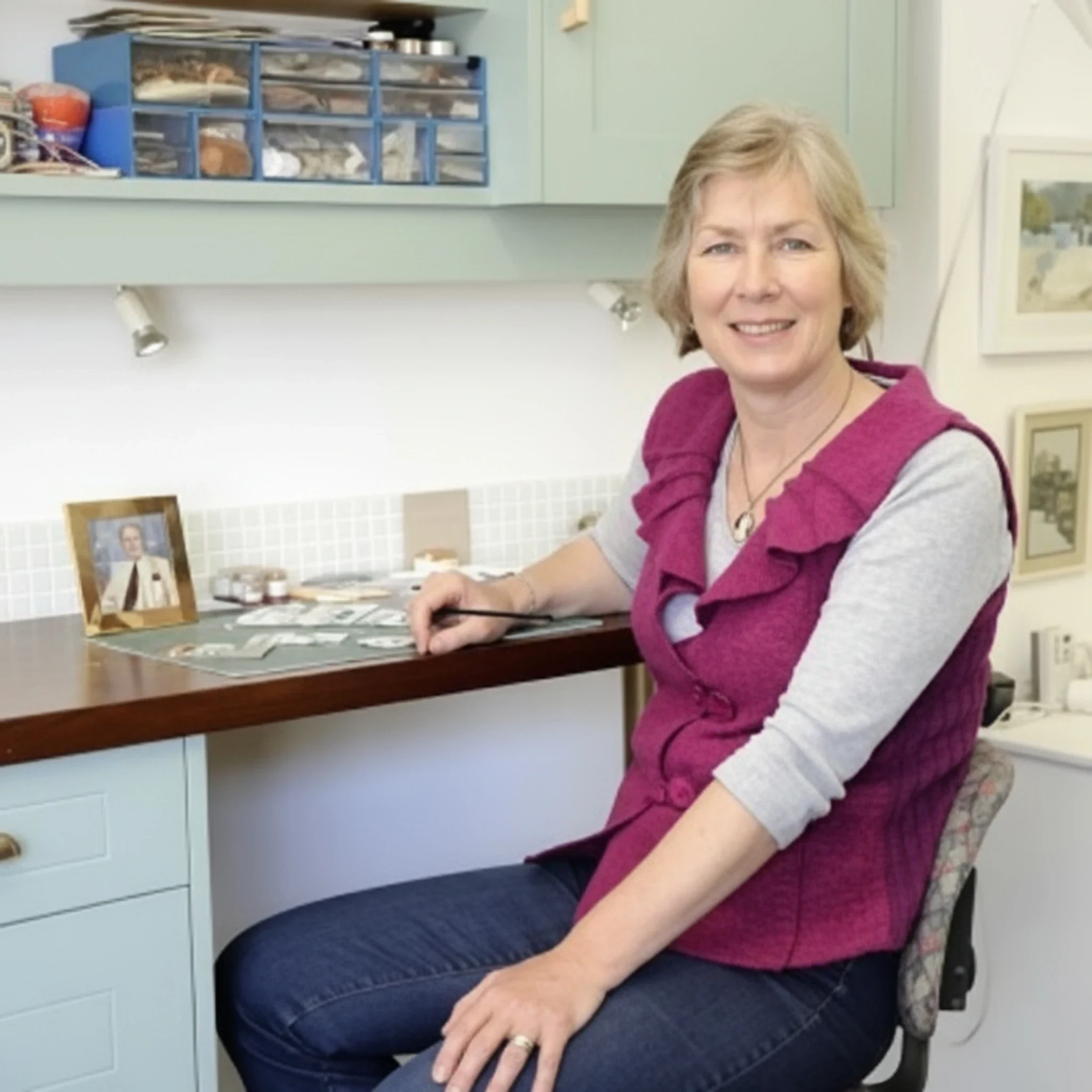 Gillie Hoyte Byrom in her studio