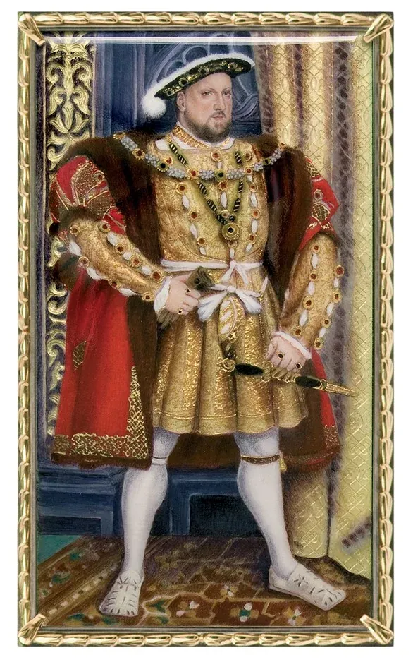 King Henry VIII — Painted enamel on 18ct gold