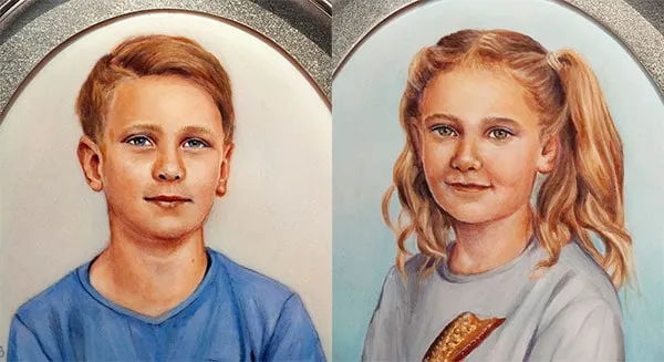Brother & Sister — Copper, 64 x 76 mm